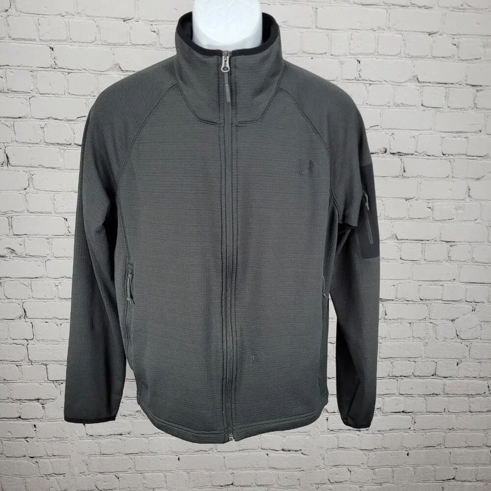 The North Face Grey Full Zip Lightweight Stretch Unlined Jacket Size Medium M